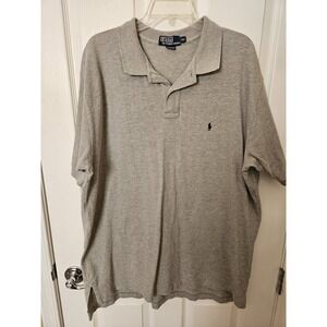 Polo By Ralph Lauren (Blue Tag) Gray Polo Golf Short Sleeve Shirt, XXL